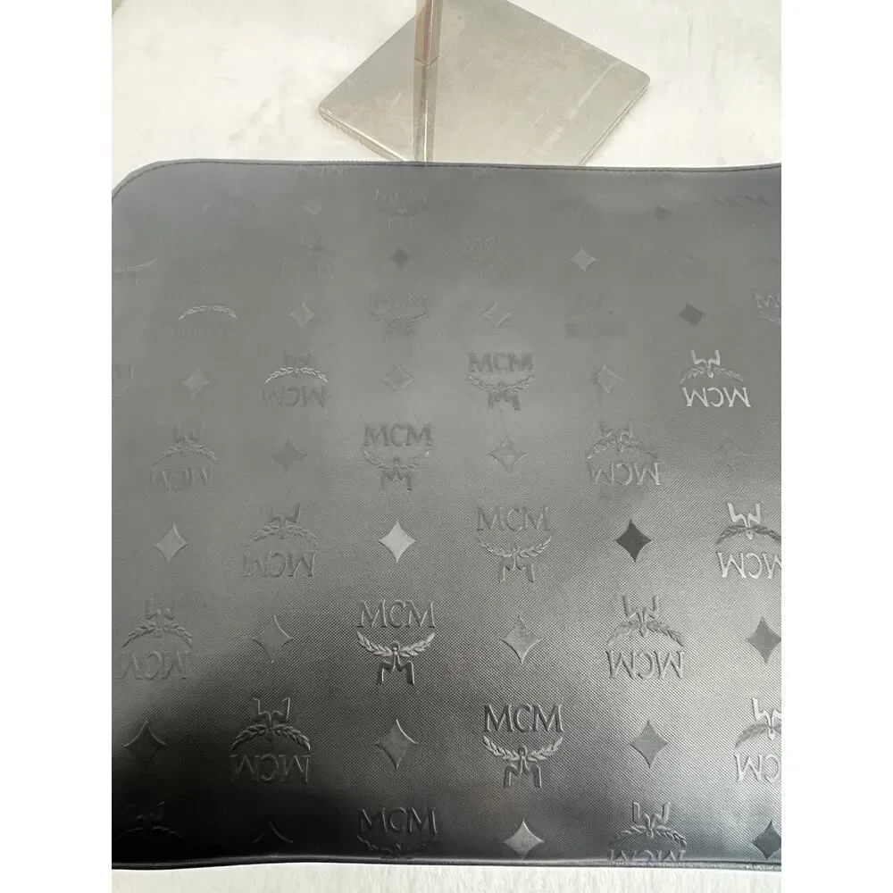 MCM Visetos logogram Studs Clutch bag business bag Women 【Used】